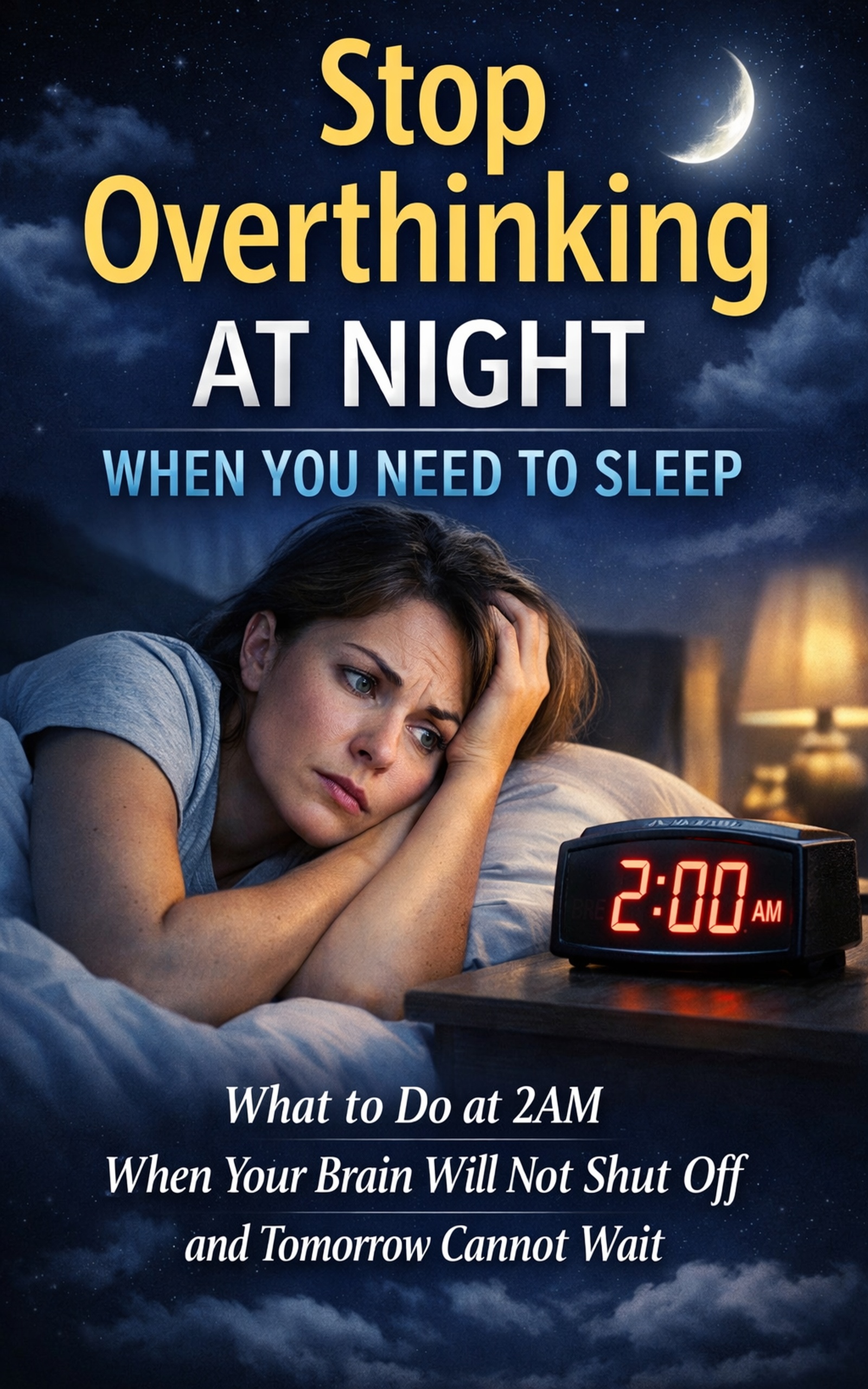 stop overthinking at night when you need to sleep cover